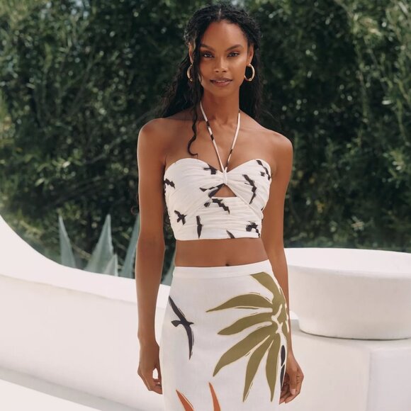 Cala de la Cruz | Naos Halter Crop Top | NWT - Picture 1 of 11